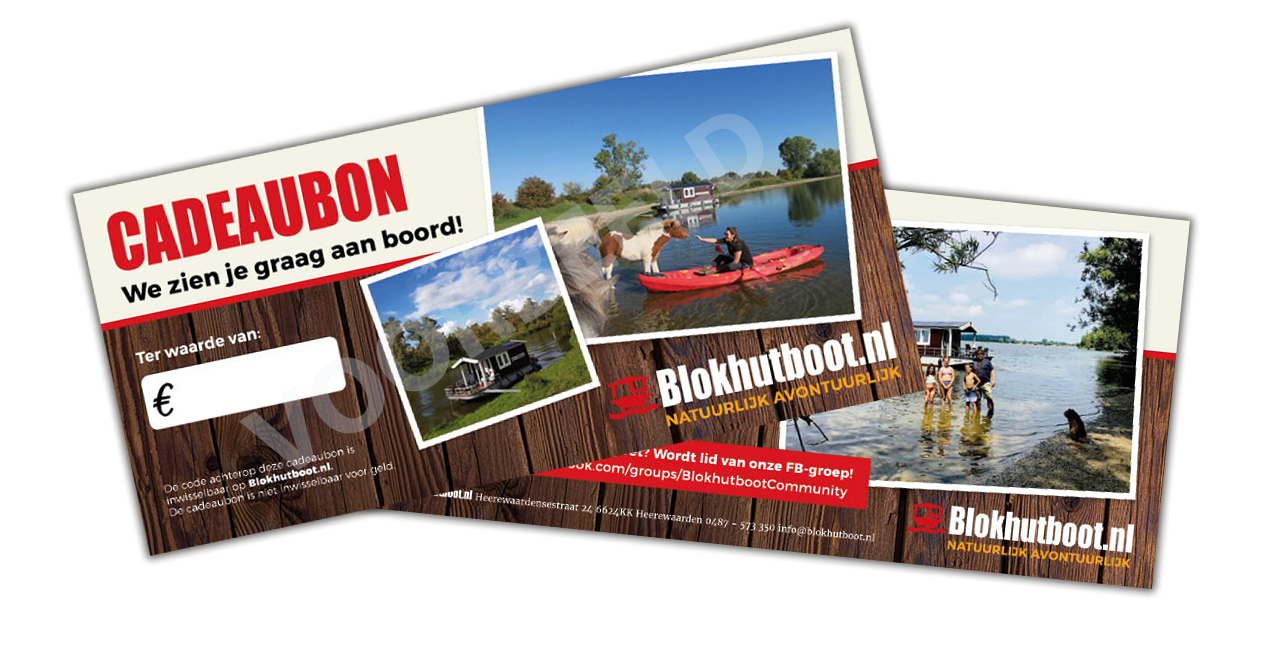 cadeaubon Blokhutboot