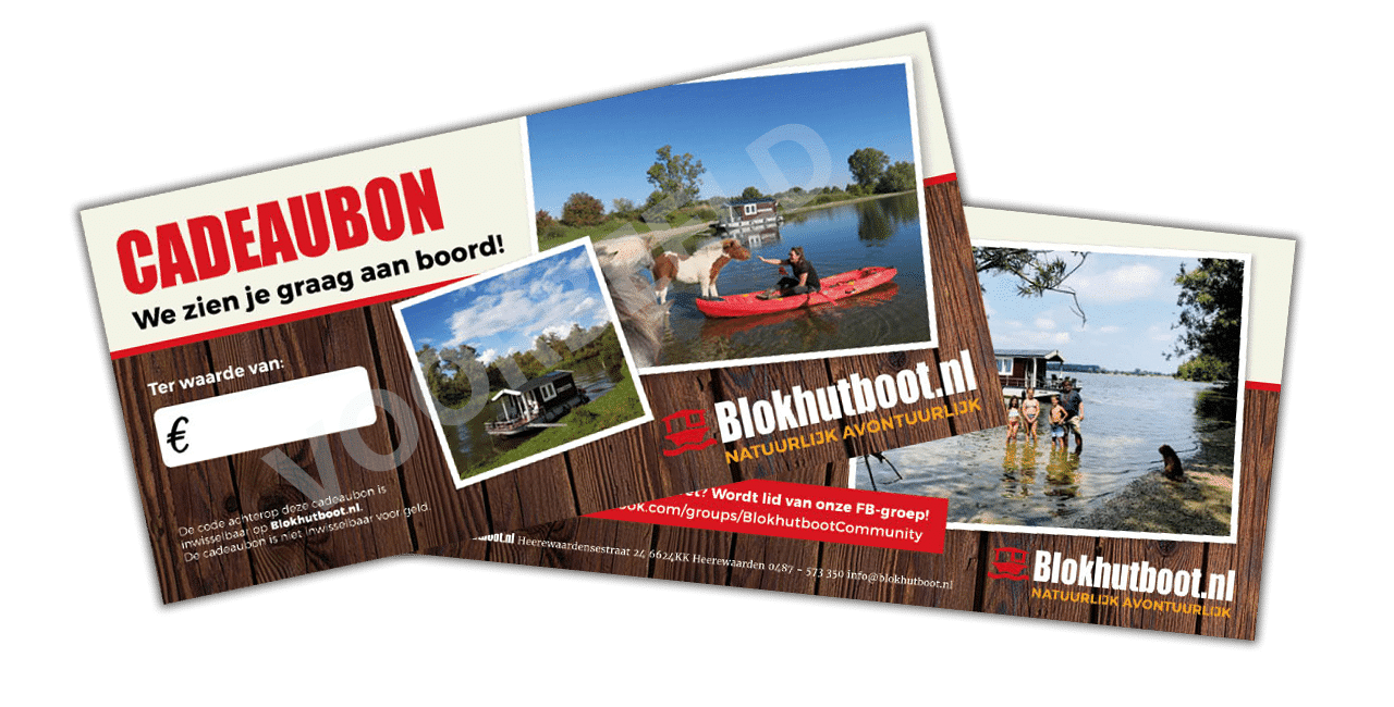 cadeaubon Blokhutboot
